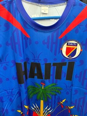 Team Apparel Blue and Red Haiti Soccer Jersey